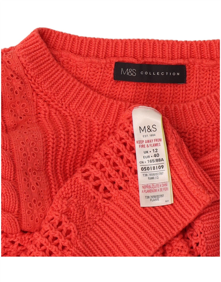 Marks & Spencer Pull ras du cou pour femme UK 12 Orange moyen