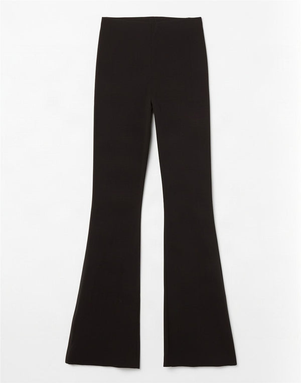 Topshop Pantalon décontracté évasé pour femme UK 10 Small W28 L32 Noir Viscose