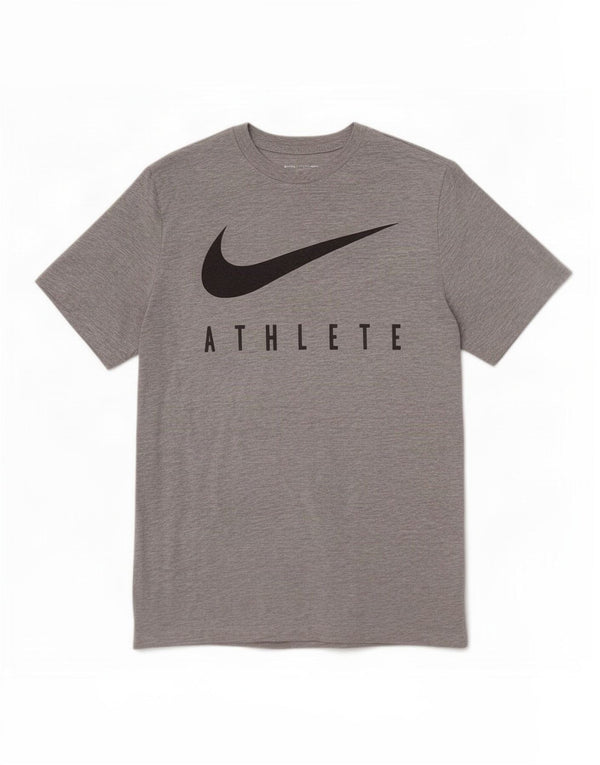 Nike Homme Dri Fit Graphic T-Shirt Haut Gris Moyen Moucheté Polyester