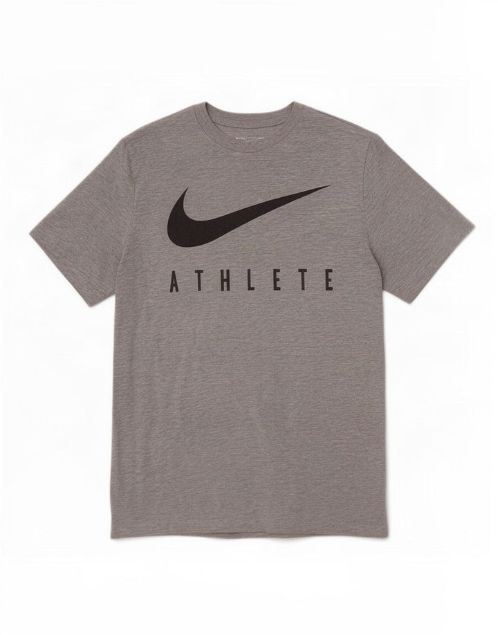 Nike Homme Dri Fit Graphic T-Shirt Haut Gris Moyen Moucheté Polyester