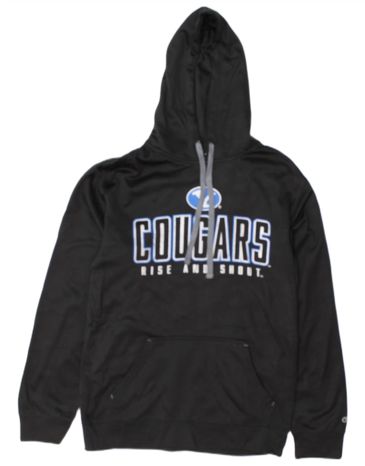 Champion Hommes Cougars Graphic Sweat à capuche Petit Noir Polyester