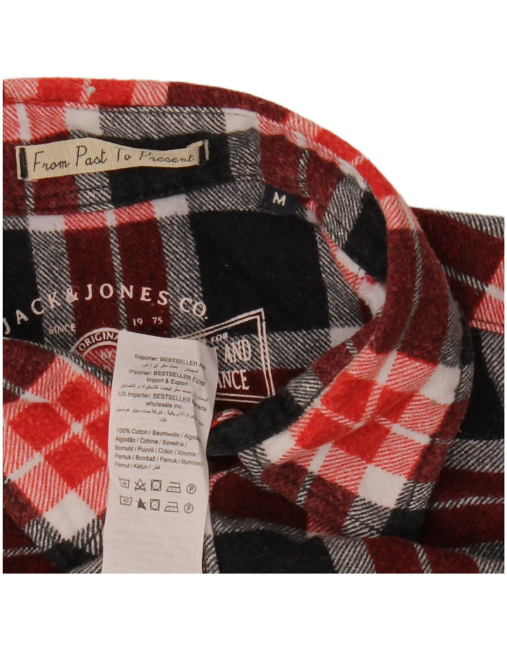 JACK & JONES Chemise Flanelle Homme Rouge Moyen Carreaux Coton