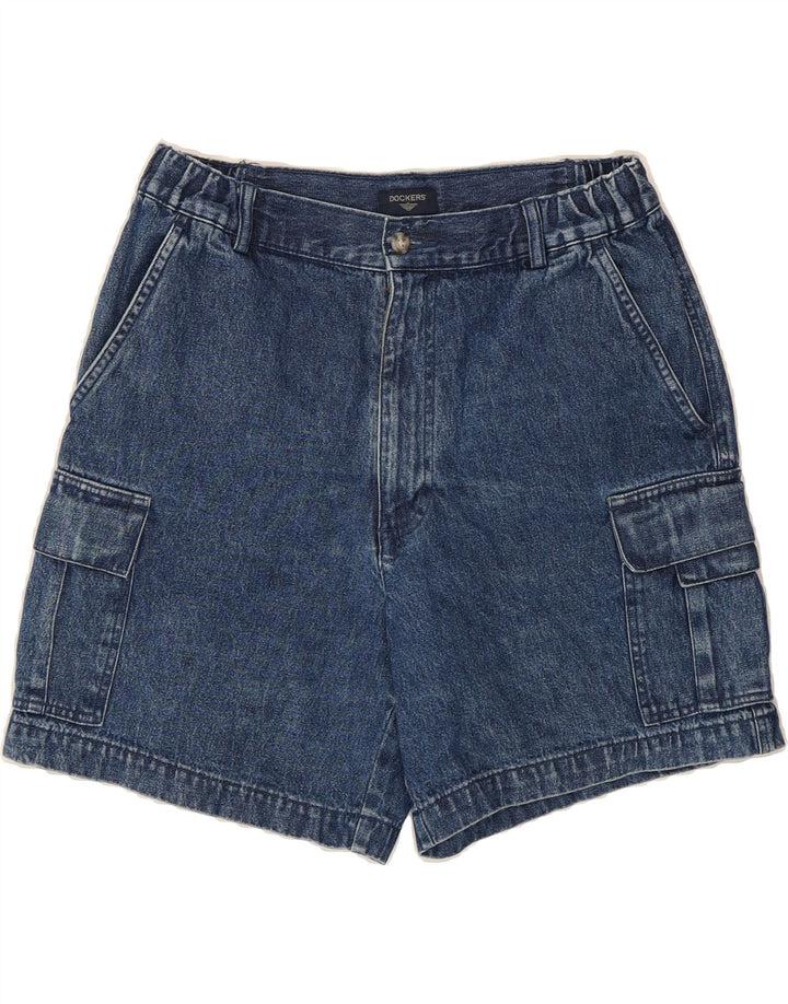 DOCKERS Mens Cargo Denim Shorts W31 Medium Blue Cotton Vintage Dockers and Second-Hand Dockers from Messina Hembry 