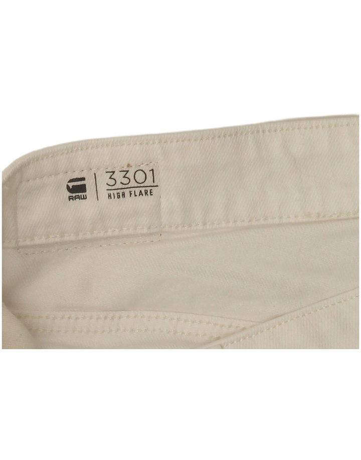 G-Star Femme 3301 Jean évasé taille haute W30 L33 Blanc