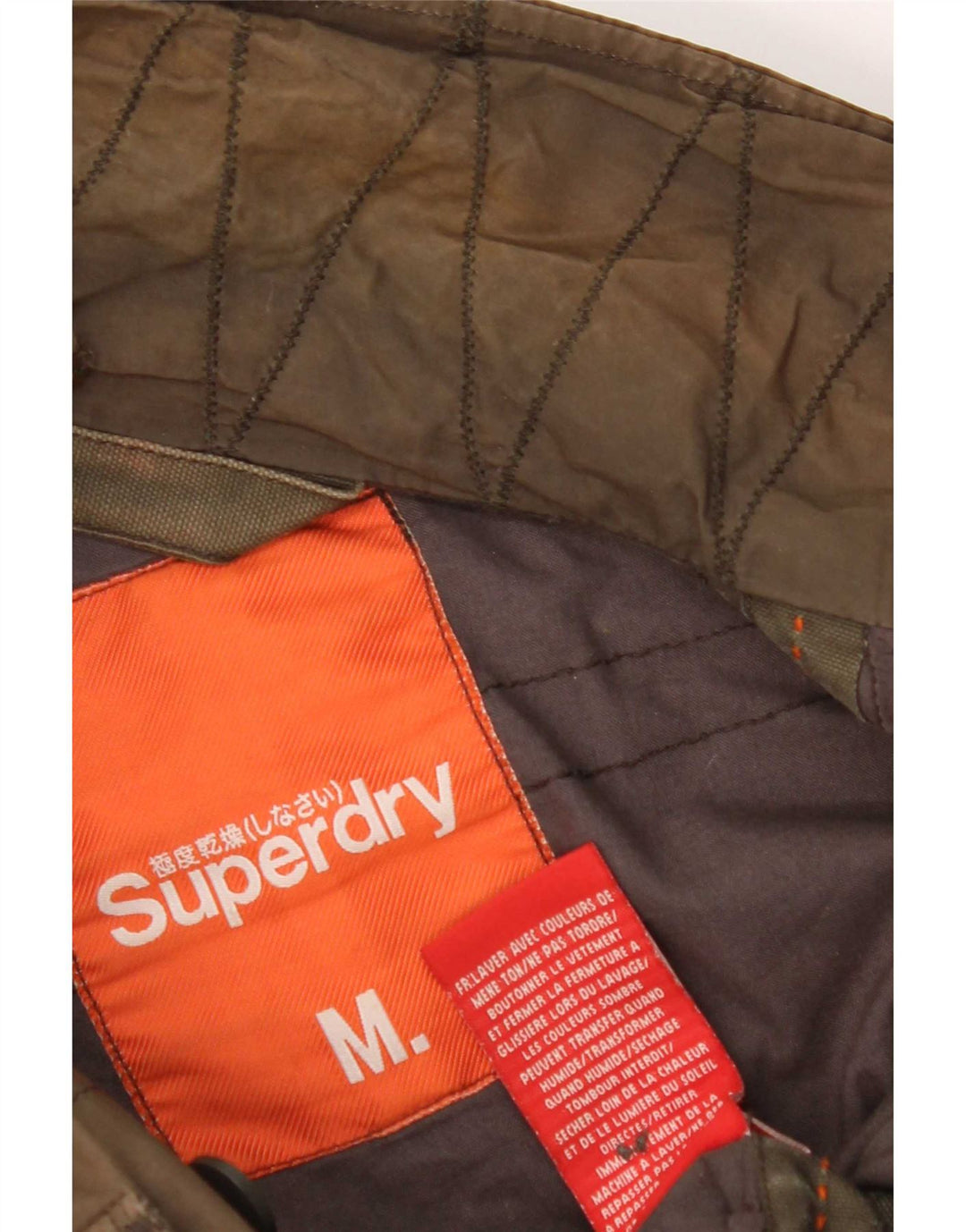 Superdry Veste Militaire Homme UK 38 Coton Kaki Moyen