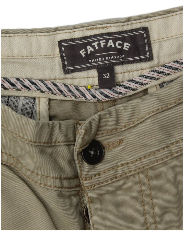 Fat Face Short Chino Homme W32 Coton Kaki Moyen