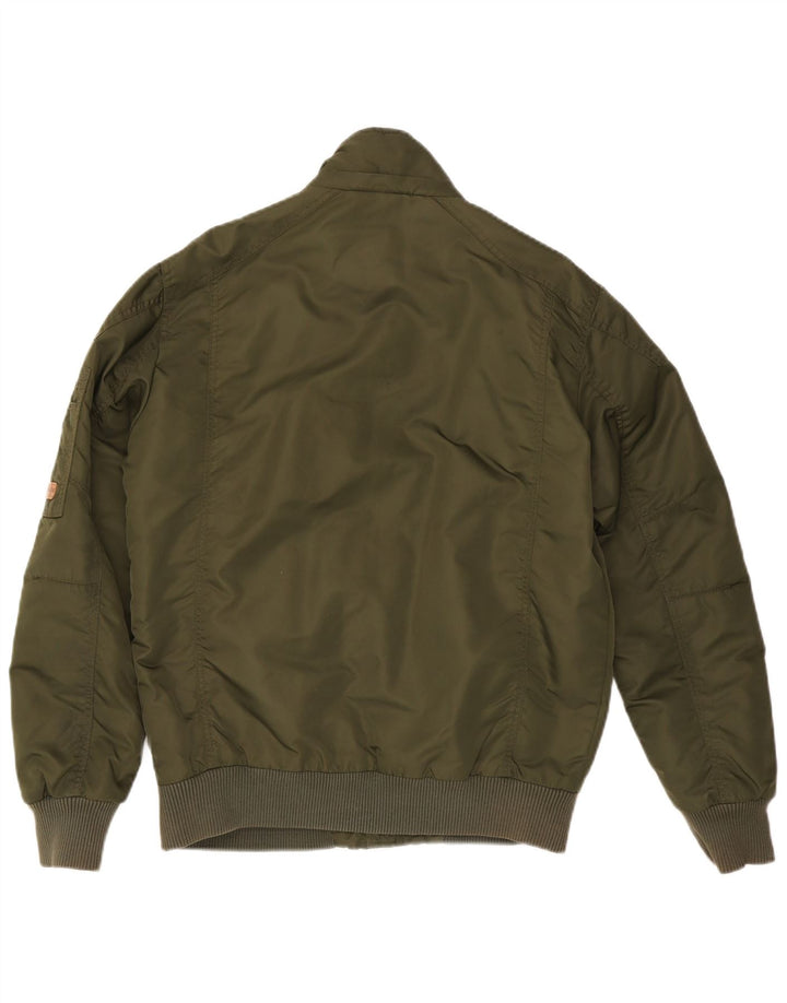Jack & Jones Veste Bomber Homme UK 38 Medium Kaki Nylon