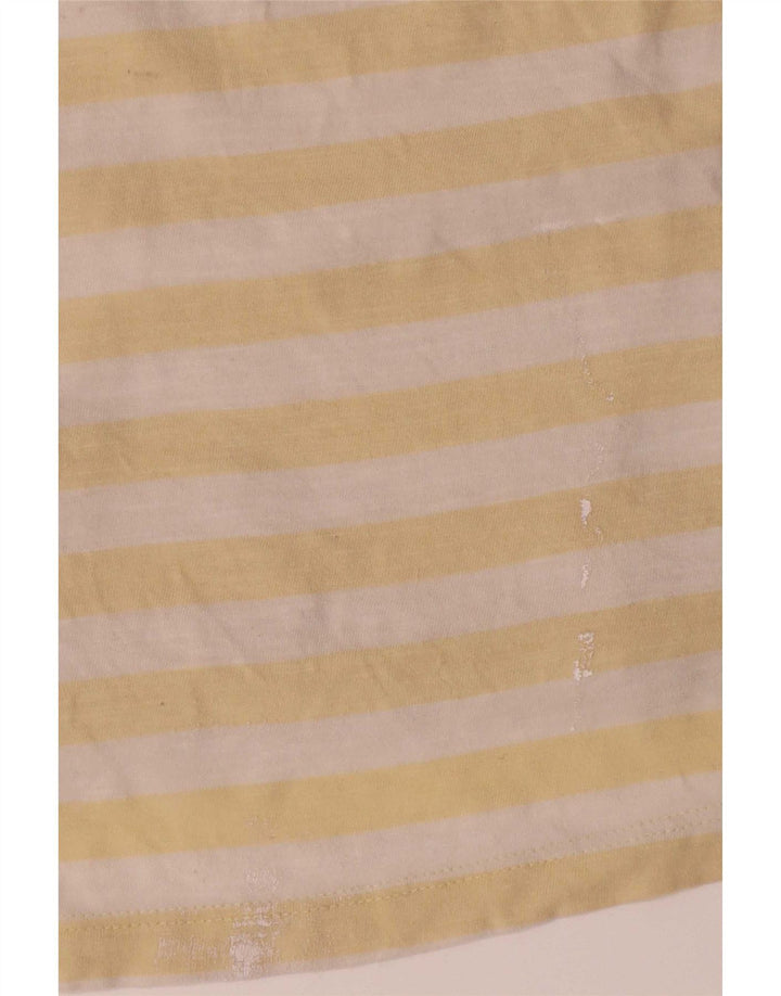 Jack & Jones T-Shirt Top Coton Rayé Jaune Moyen Homme