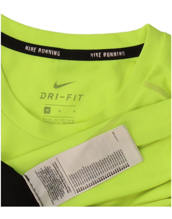 Nike Haut Dri Fit à manches longues pour homme en polyester color block vert moyen