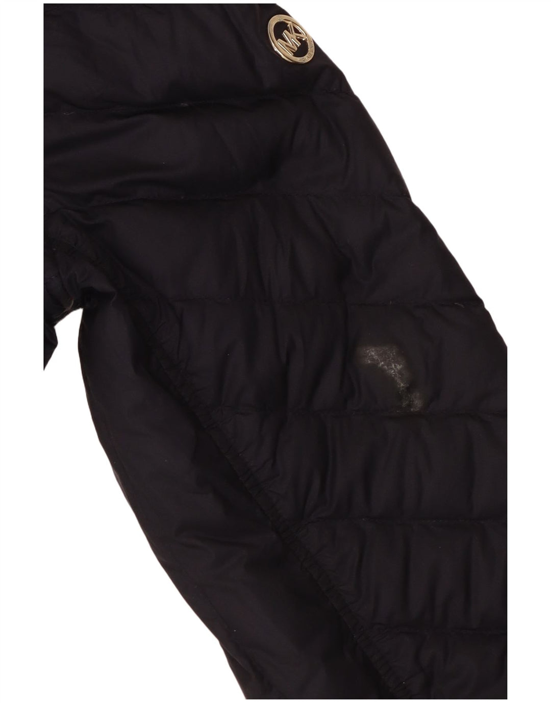 Michael Kors Veste matelassée à capuche pour femme UK 14 Bleu marine moyen Polyester