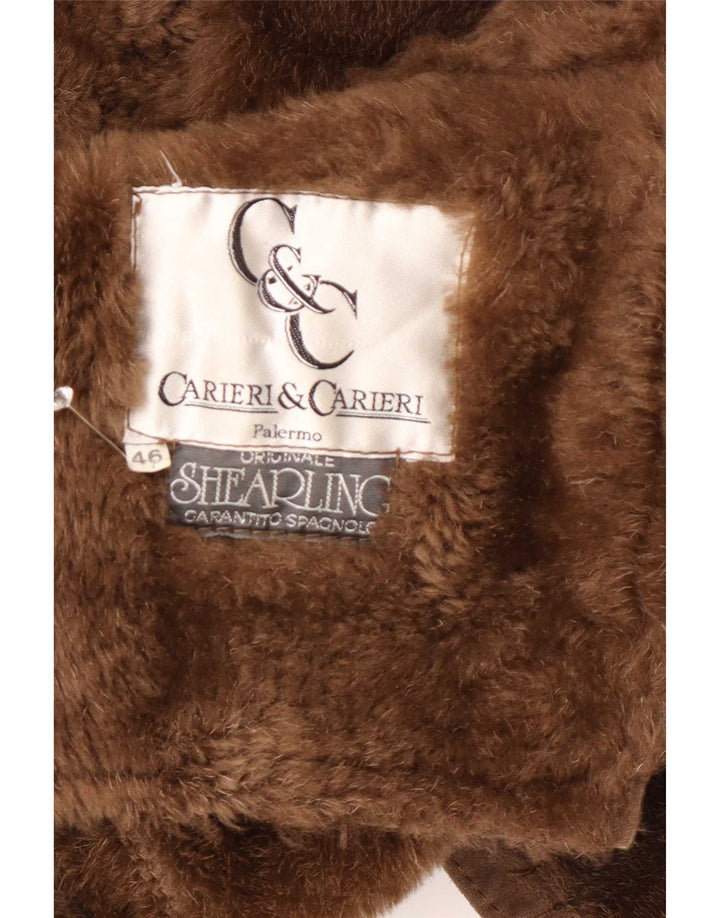 Carieri&Carieri Manteau en peau de mouton pour homme IT 46 Petit Marron
