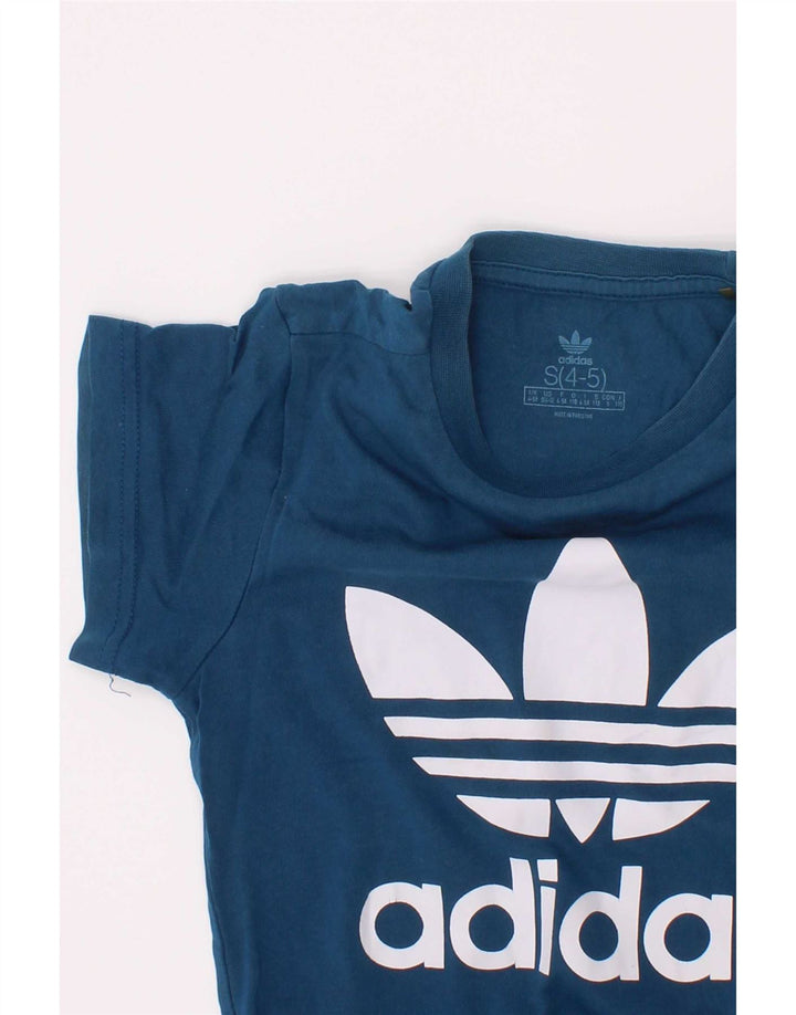 Adidas Boys Graphic T-Shirt Top 4-5 ans Petit Bleu
