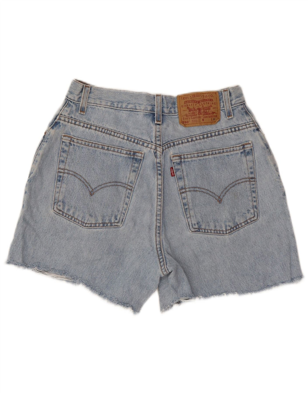 LEVI'S Short en jean 550 coupe décontractée pour femme, moyen W28 bleu
