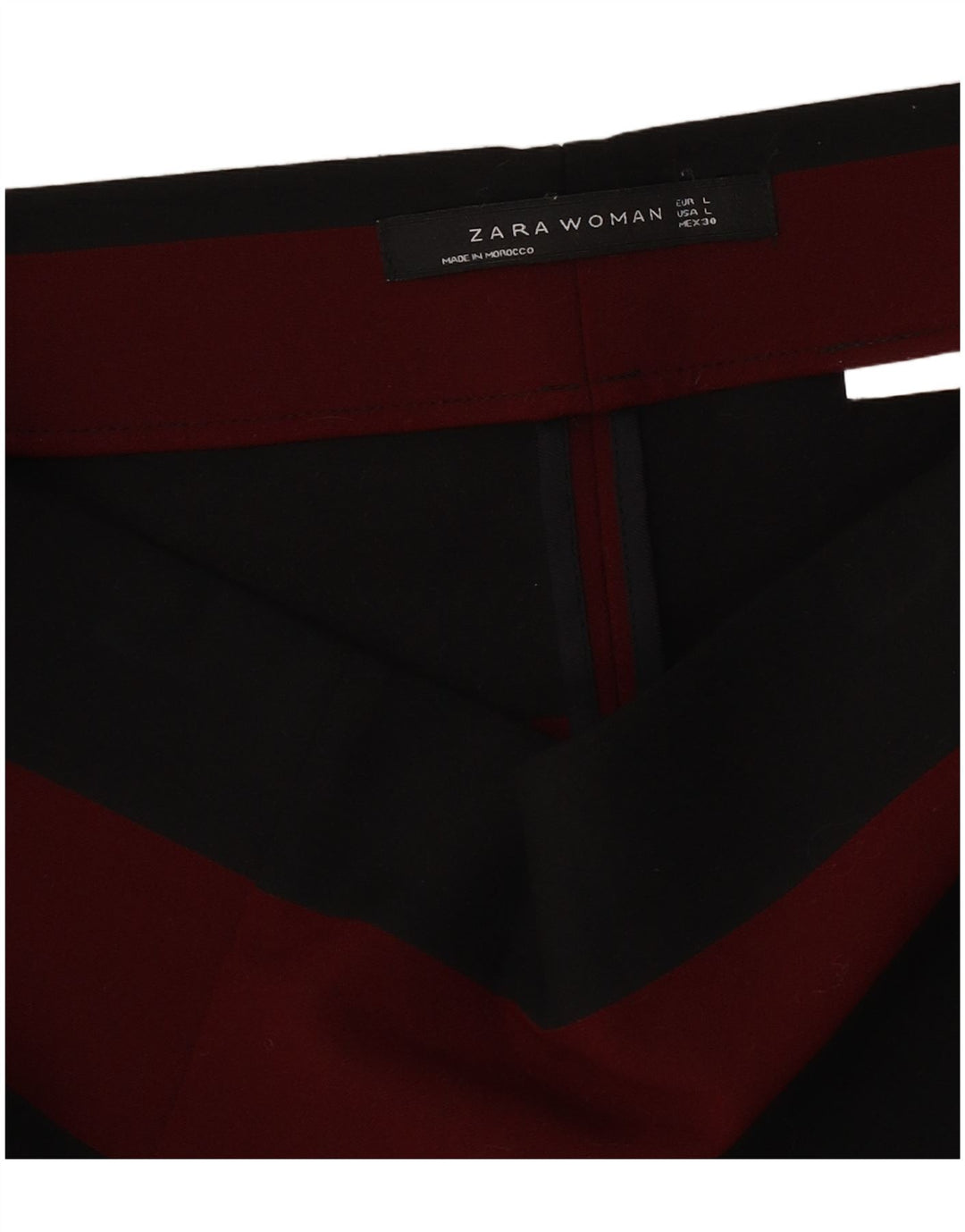 Zara Femme Mini Jupe Large W30 Noir Rayé