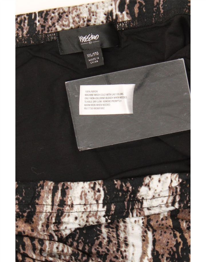 MOSSIMO Jupe droite femme 2XL W40 Rayonne color block marron