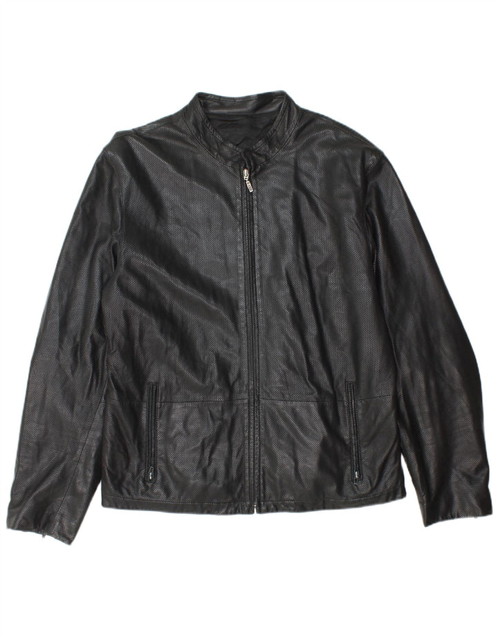 Veste en cuir homme vintage IT 52 XL Cuir noir