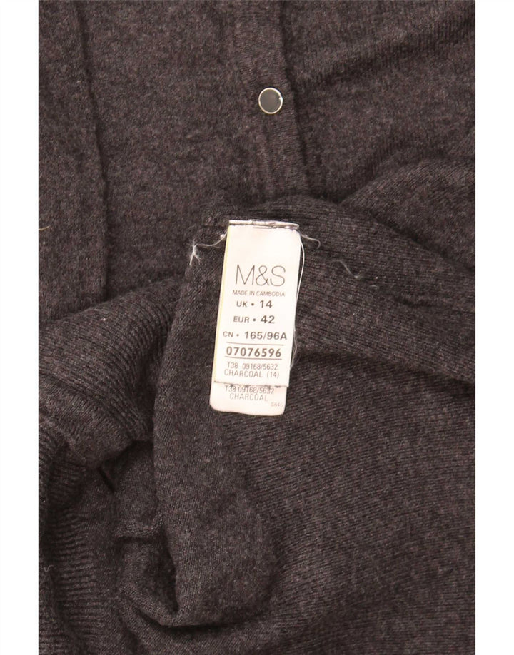 Marks & Spencer Cardigan pour femme en viscose gris moyen UK 44
