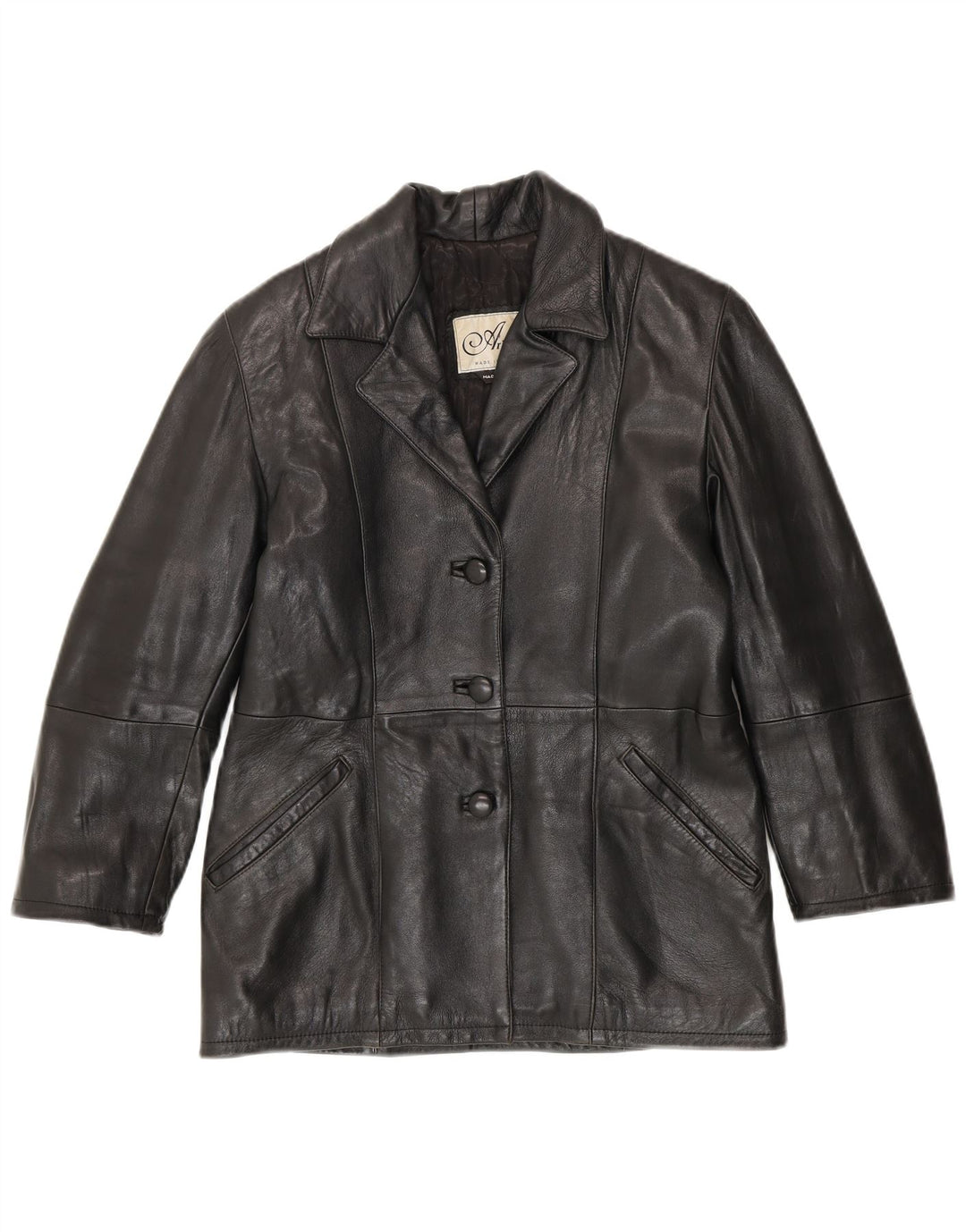 Arianna Veste en cuir pour femme IT 42 Cuir noir moyen