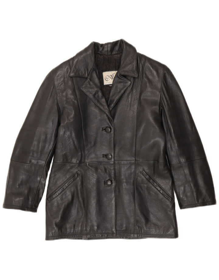 Arianna Veste en cuir pour femme IT 42 Cuir noir moyen