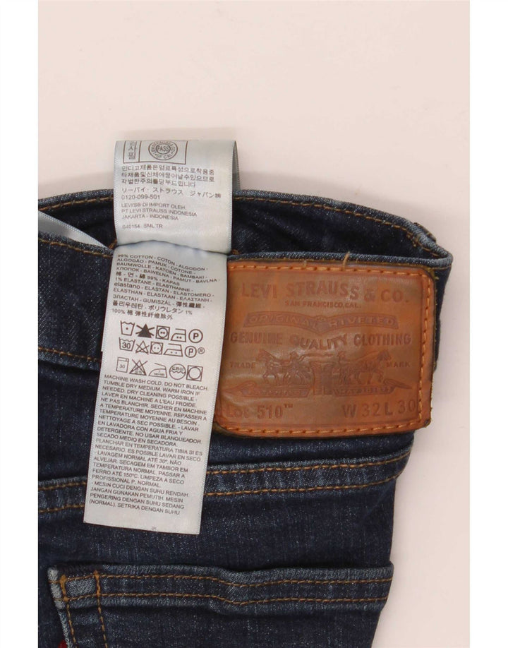 Levi's Short en Jean 510 W32 Homme Bleu Marine Moyen Coton