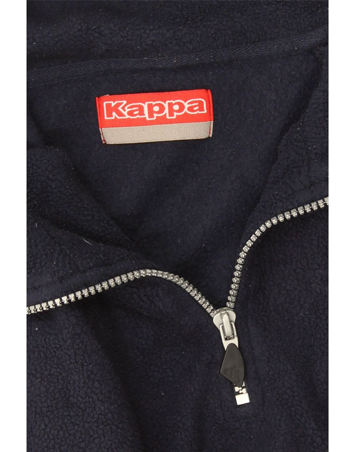 KAPPA Pull Polaire Col Zippé Homme Bleu Marine Moyen