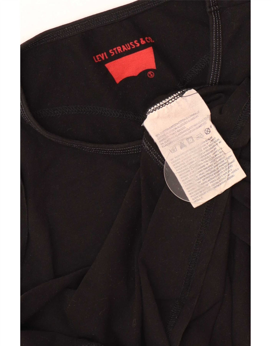 Levi's T-Shirt Femme UK 10 Petit Noir Coton
