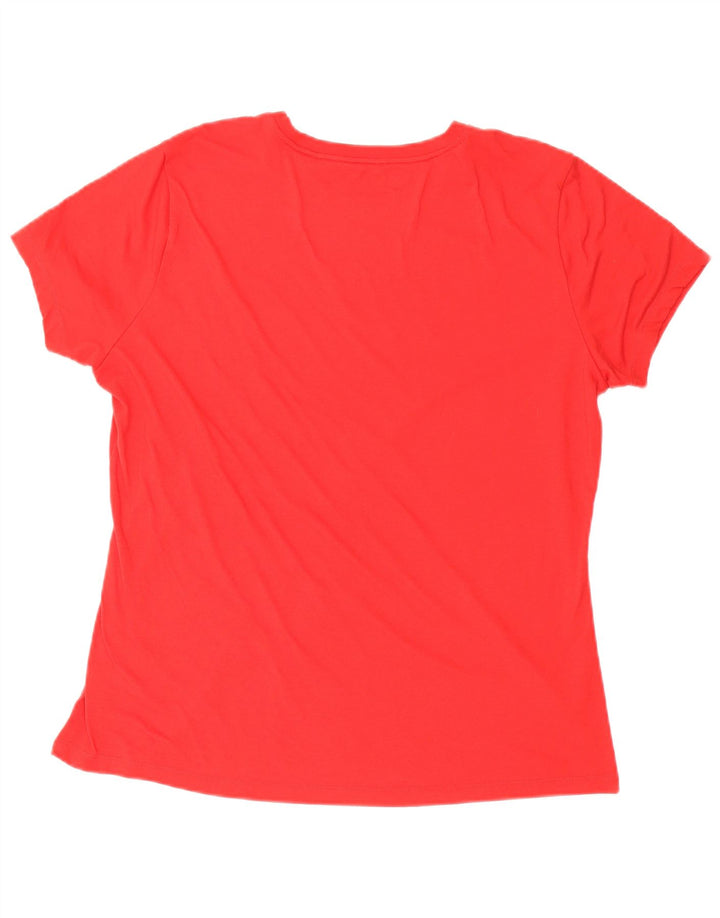 JACK WOLFSKIN Womens T-Shirt Top UK 22/24 2XL Red Polyester