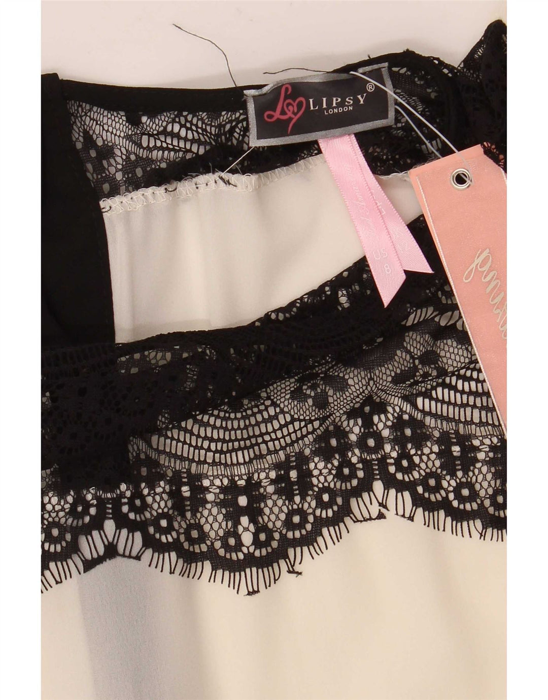 Lipsy Femme Chemisier UK 42 Medium Blanc Floral Polyester