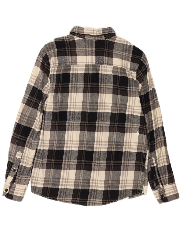 Volcom Chemise en flanelle coupe moderne pour hommes, petit coton à carreaux noir