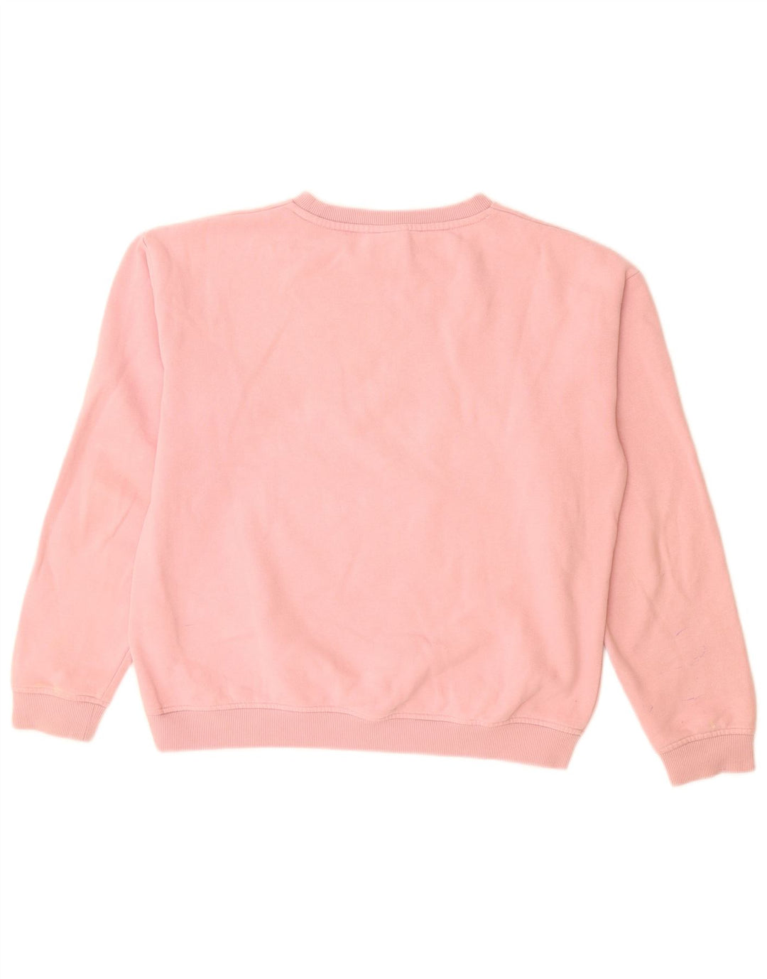 ELLESSE Sweat-shirt graphique pour femme UK 12 en coton rose moyen