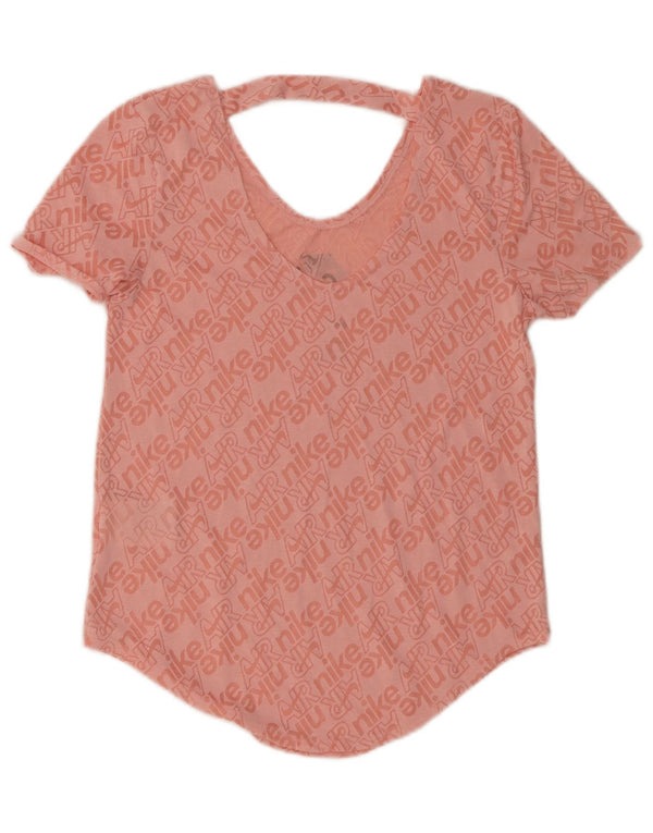 Nike T-shirt graphique pour femme UK 6 XS Rose Coton