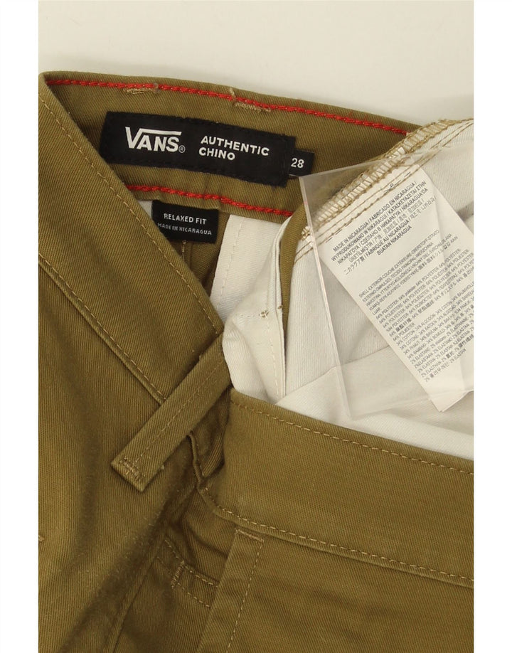 VANS Mens Relaxed Fit Chino Trousers W28 L31 Khaki Polyester Vintage Vans and Second-Hand Vans from Messina Hembry 