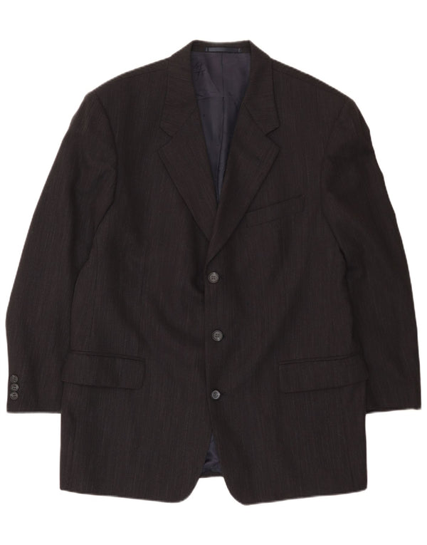 Daniel Hechter Veste blazer à 3 boutons pour homme UK 40 Grande laine vierge bleu marine