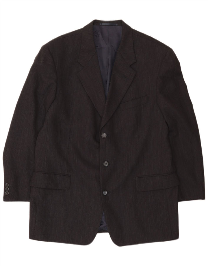 Daniel Hechter Veste blazer à 3 boutons pour homme UK 40 Grande laine vierge bleu marine