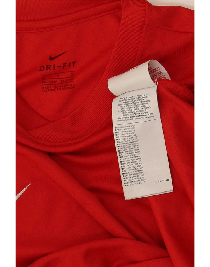 Nike Garçon Dri Fit T-Shirt Top 13-14 ans XL Rouge Polyester