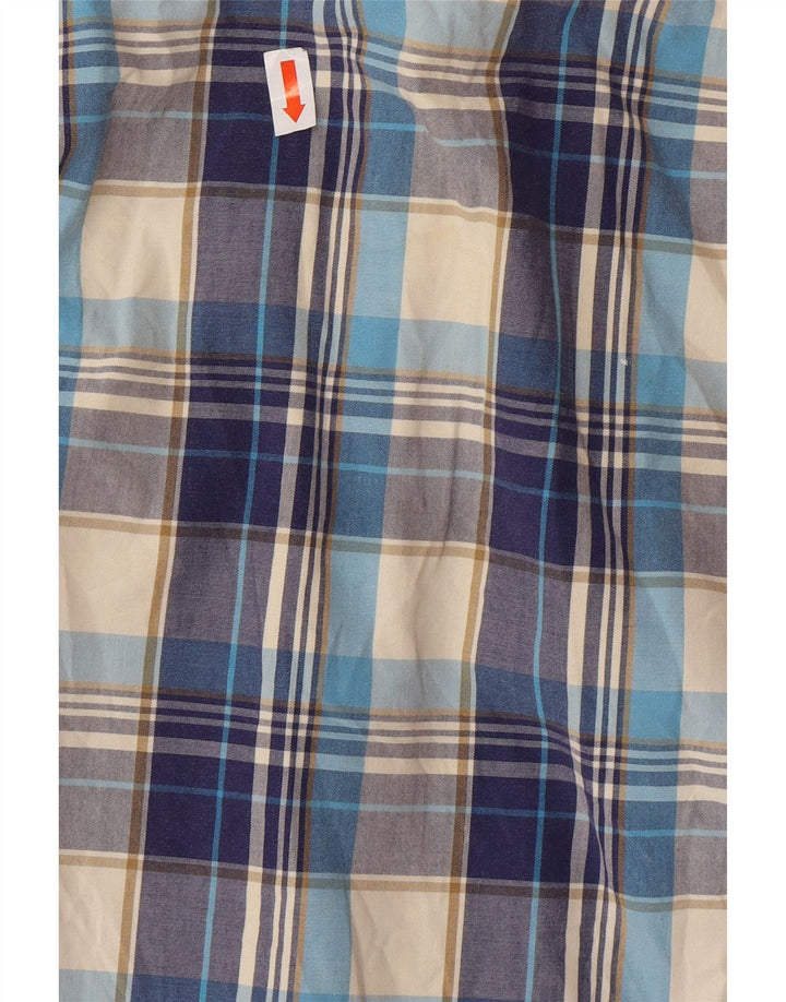 SUPERDRY Chemise à Manches Courtes Homme XL Bleu Carreaux Coton