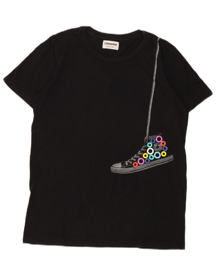 Converse T-Shirt Graphique Homme Noir Moyen Coton