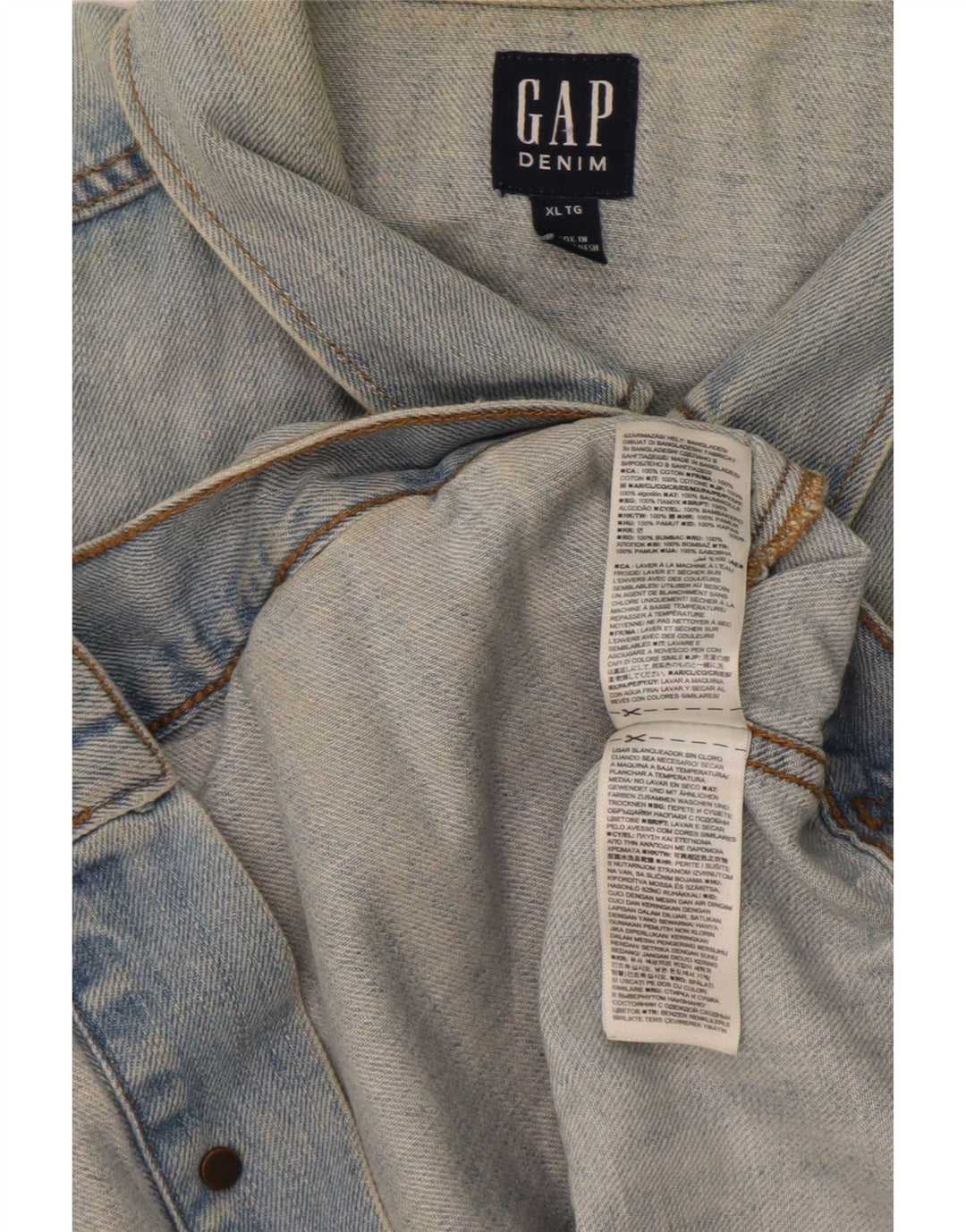 Gap Veste en Jean Homme UK 42 XL Bleu Coton