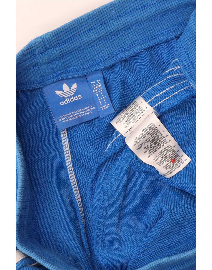 Adidas Pantalon de survêtement pour homme en coton bleu Taille L