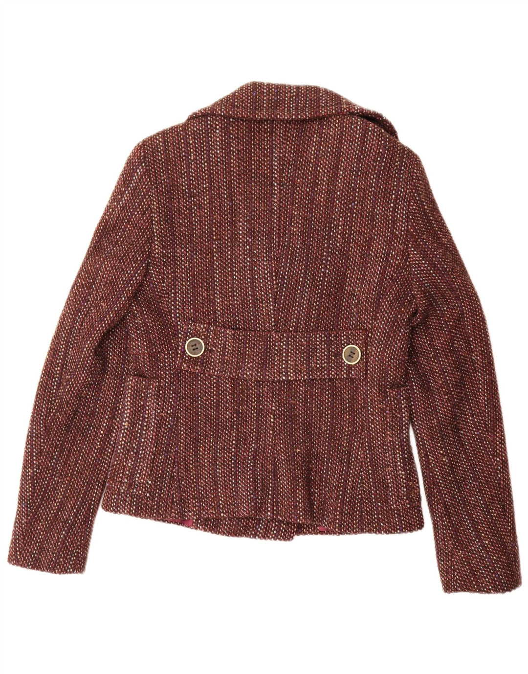 Max & Co. Veste blazer croisée pour femme UK 12 Marron moyen moucheté