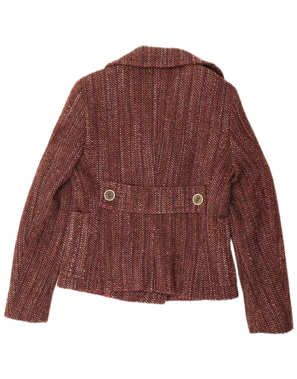 Max & Co. Veste blazer croisée pour femme UK 12 Marron moyen moucheté