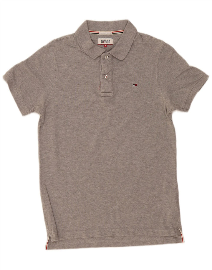 Tommy Hilfiger Polo Homme Gris Moyen Coton