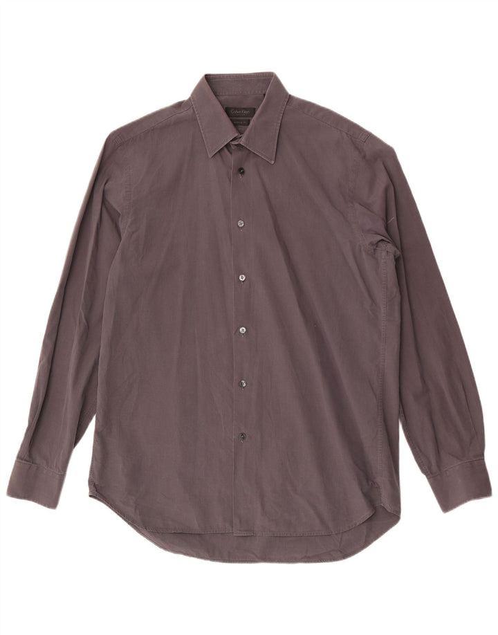 CALVIN KLEIN Chemise Homme Taille 42 Grand Coton Gris