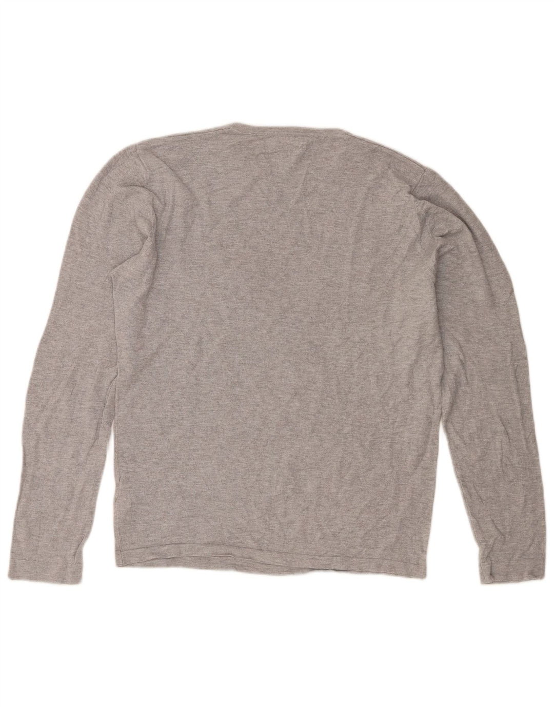 Zara Pull Col Rond Homme Gris Moyen Viscose Moucheté