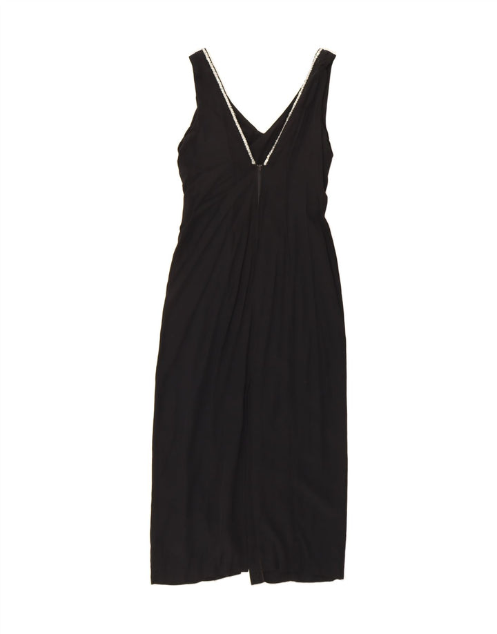 VINTAGE Womens Sleeveless Jumpsuit IT 44 Medium Black Vintage Vintage and Second-Hand Vintage from Messina Hembry 