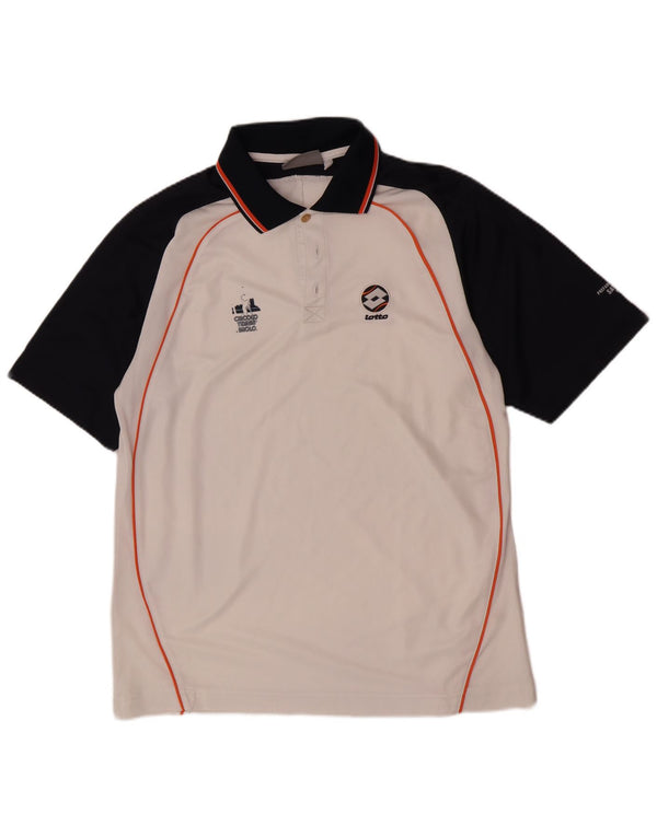 Lotto Polo Homme Grand Blanc Colorblock Polyester