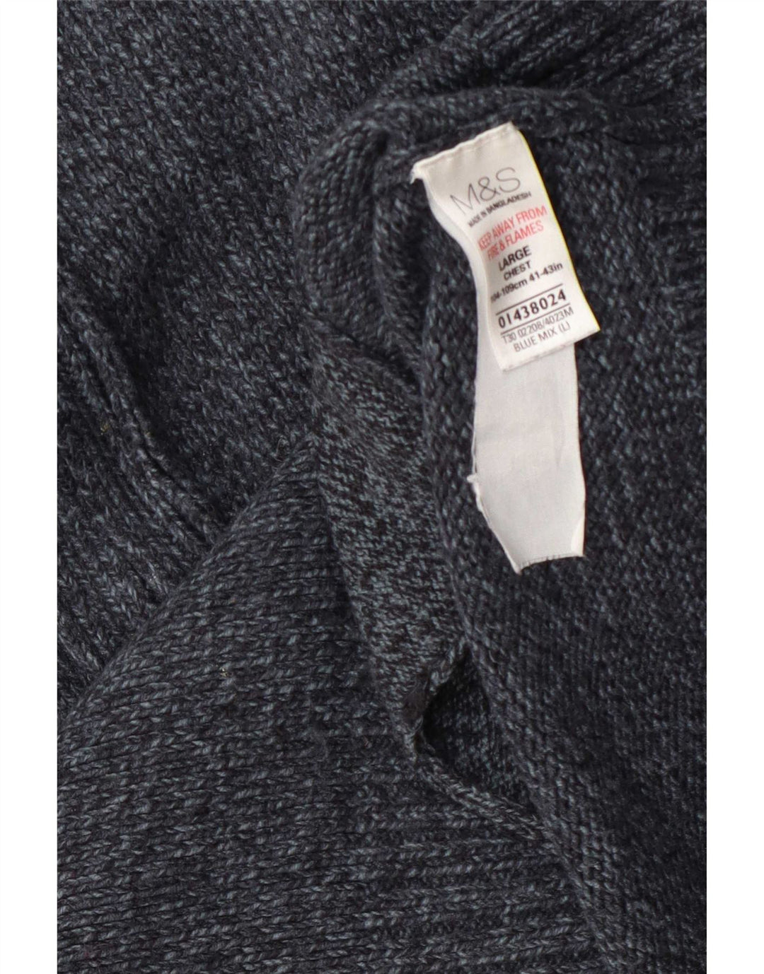 Marks & Spencer Pull cardigan entièrement zippé pour homme en acrylique moucheté gris grand