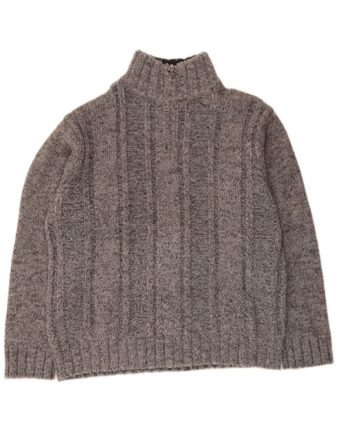 MARKS & SPENCER Pull col zippé pour homme UK 41/43 Large Gris