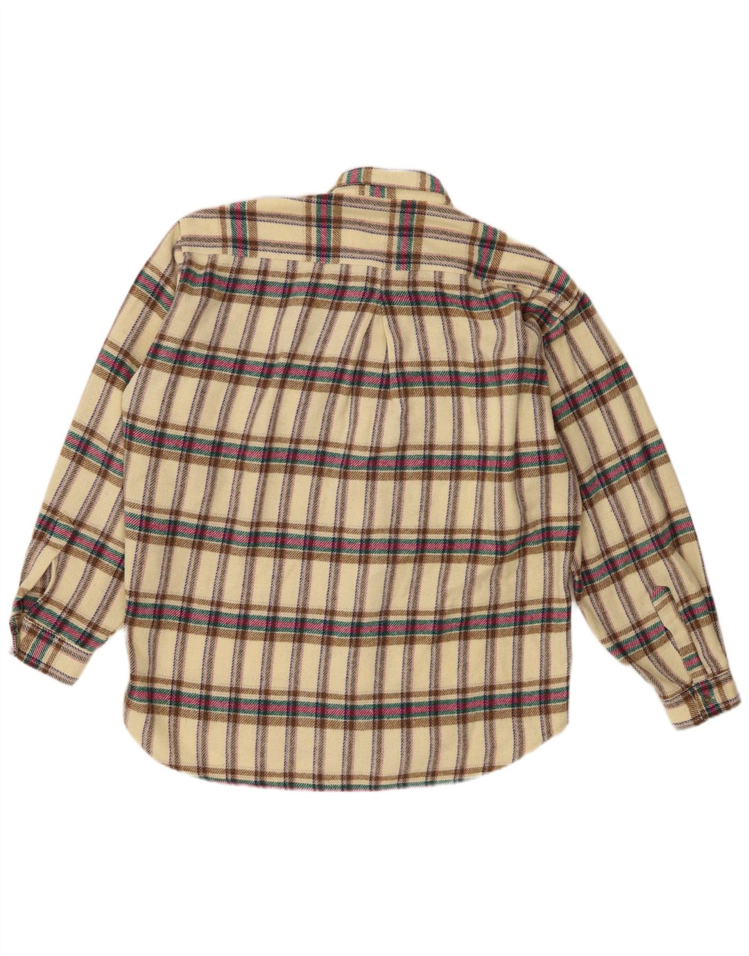 POP 84 Chemise en Flanelle à Carreaux Homme Jaune Moyen Laine à Carreaux