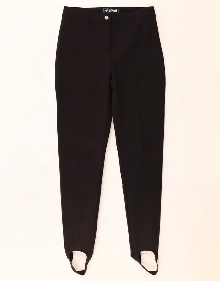 Brugi Pantalon décontracté étrier pour femme Medium W30 L33 Noir Polyester